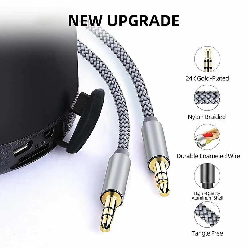 Audio cable with 3.5mm to 3.5mm